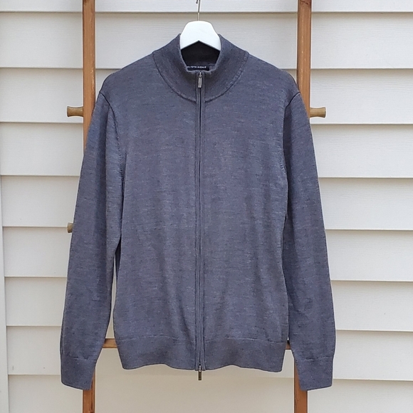 NEW! Saks Fifth Avenue Essential Wool Blend Cardigan - Picture 2 of 7